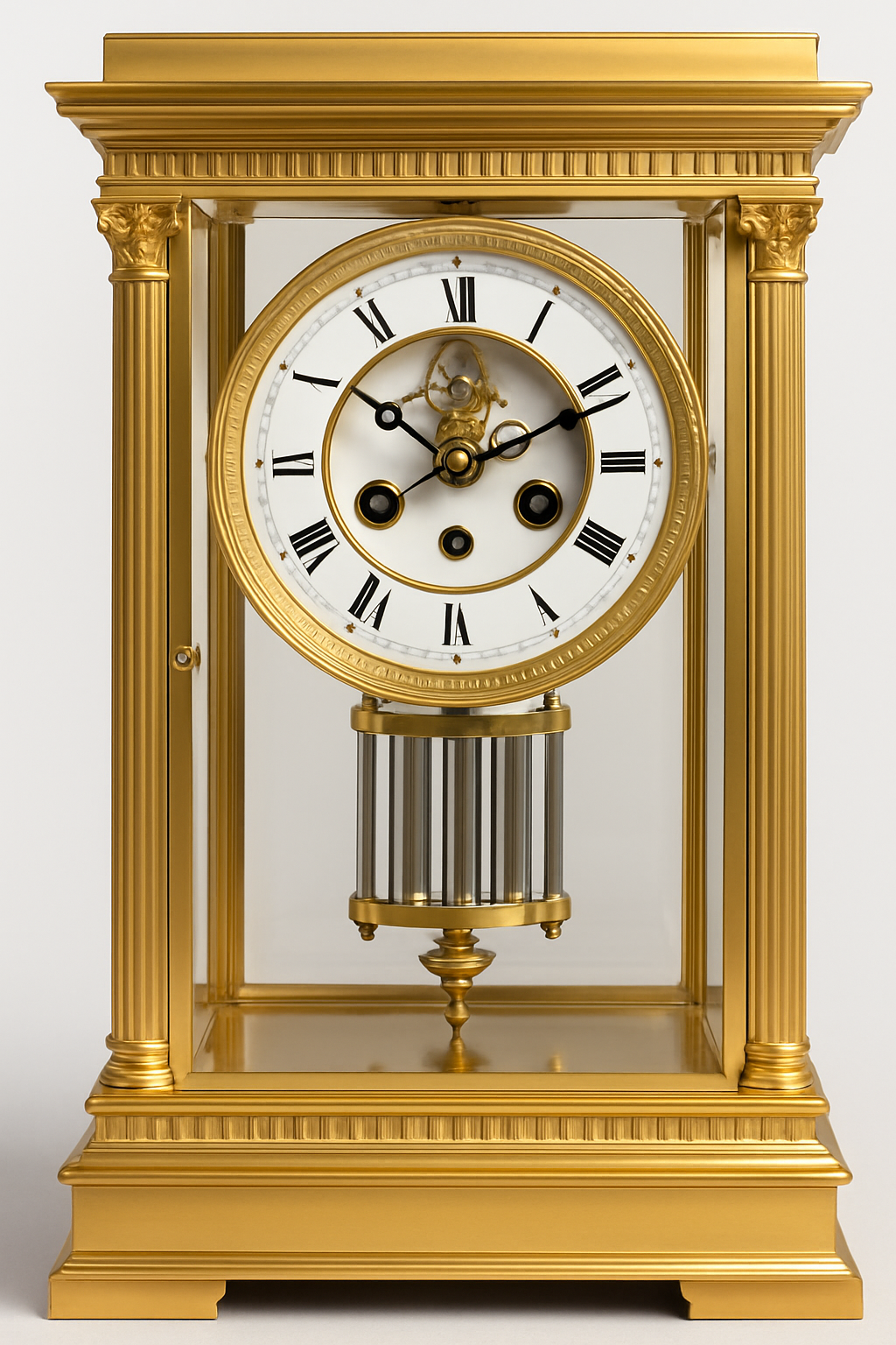 Gilded Bronze French Mercurial Compensator